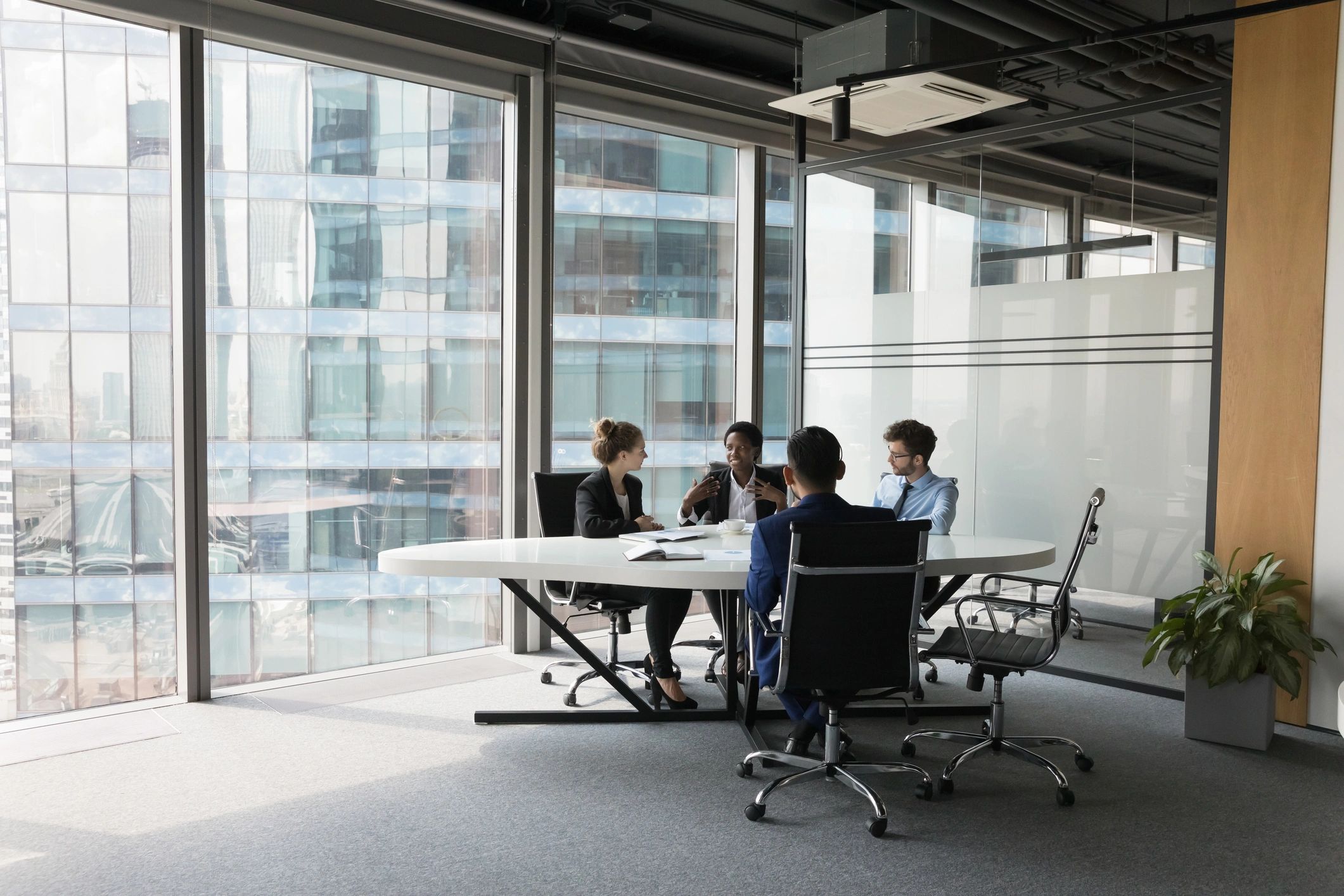 Business team meeting in a modern office